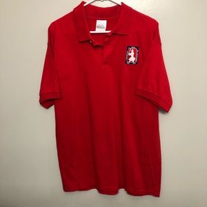 Gildan aagpbl baseball women’s polo shirt red vtg